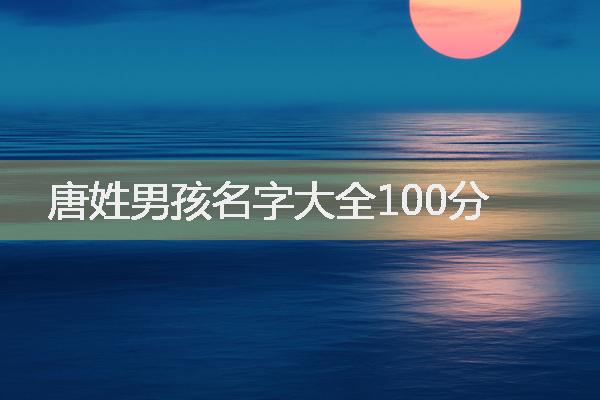 属虎唐姓男孩名字大全100分